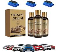 PTZ Crystal Serum 100ml - Graphene Ceramic Car Coating, 9H Hydrophobic Protection, High Gloss Paint Sealant, Easy DIY Auto Detail Spray (3pc)