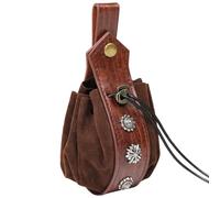 スイムリー PU Cuoio Dadi Borsa Marsupio Portatile Halloween Portamonete Vintage Medievale Coulisse Borse Cosplay Forniture