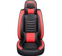 PU Cuscino Protezioni Fodere Coprisedili Auto Pad Proteggi Seduta Imbottito Universale Pelle Duster Antisudore Compatibile con Airbag (Color : Black red-2 item-Luxury)