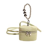 PU Donne di Modo Delle Donne Borse di Colore Solido Portatile Rossetto Makeup Bag con Catena Semplice Cassa Del Trasduttore Auricolare Outdoor Viaggi Sling, Verde, casual