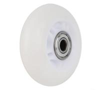 PU Inline Skate Wheels 64mm Glitter White High Elastic(64mm) | High elasticity PU, glitter white finish, 64mm diameter, smooth rolling, low noise operation