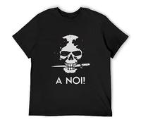 PU KOU Badness Skull A Noi Italian Arditi Dead Skull Unisex 100% Cotton Short-Sleeve T-Shirts Black M
