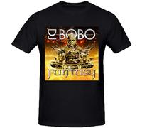 PU KOU Dj Bobo Fantasy Tall O-Neck 100% Cotton Short Sleeve Unisex T-Shirt L
