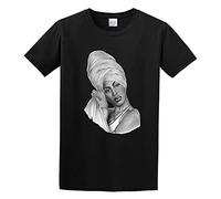PU KOU Erykah Badu Unisex 100% Cotton Short-Sleeve T-Shirts Black S
