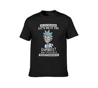 PU KOU Lets Do It The Dumbest Way Possible Comedy Fathers Day Unisex 100% Cotton Short-Sleeve T-Shirts Black XL
