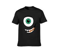 PU KOU Monsters INC I Am Mike Unisex 100% Cotton Short-Sleeve T-Shirts Black M