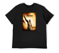 PU KOU Spartacus Gods TV Show Gladiator T Shirt Black S