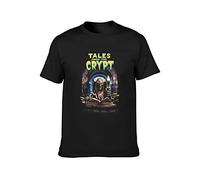PU KOU Tales from The Crypt Movie Unisex 100% Cotton Short-Sleeve T-Shirts Black S