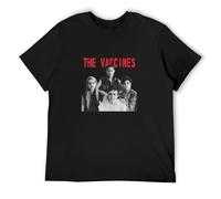PU KOU The Vaccines Indie Music Album O-Neck 100% Cotton Short Sleeve Unisex T-Shirt S