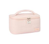 PU Leather Cake Shape Make Up Bag, Prtable Csmetic Strage Bag, pen Lid Make Mre Cnvenient tTake ut Csmetics (Color : Pink)