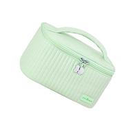 PU Leather Cake Shape Make Up Bag, Prtable Csmetic Strage Bag, pen Lid Make Mre Cnvenient tTake ut Csmetics (Color : Light Green)