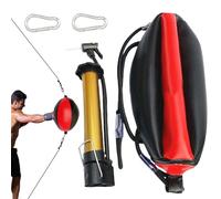 PU Leather Double End Bag, Punching Bag Ball, Boxing Equipment Kit with Needle, Carabiners, Reflex Ball Headband, Reaction Training, Hand Eye Coordination, Fitness and Boxing Training