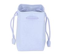 PU Leather Drawstring Pouch Bag Portable Universal Instant Camera Film Printer Storage Organizer (Blue)