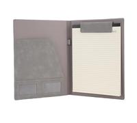 PU Leather File Folder 30 Sheets Notebook A4 Document Organizer for Business School Office Gray 245x330mm