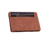 Pu Leather Magic Money Clip, Slim Card Organizer for Men, Compact Wallet for Travel, Blocking Card Holder, Cash Folding Pocket Wallet for Gift, 4.13x2.95x0.28 Inches