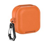 PU Leather Protective Earbuds Case Fits for Smsung Galaxy Buds4/4Pro Protective Skin Cover with Carabiner Shockproof Anti-Drop Scratch-Resistant