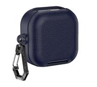 PU Leather Protective Earbuds Case Fits for Smsung Galaxy Buds4/4Pro Protective Skin Cover with Carabiner Shockproof Anti-Drop Scratch-Resistant