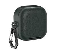 PU Leather Protective Earbuds Case Fits for Smsung Galaxy Buds4/4Pro Protective Skin Cover with Carabiner Shockproof Anti-Drop Scratch-Resistant