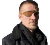 Pu Leather Punk Pirate Eye Patch, Medievale retrò Occhio Patch Singolo Maschera per Occhio, Benda con Fibbia Elastica Regolabile per Donne Uomini Cosplay Props, Brown Left
