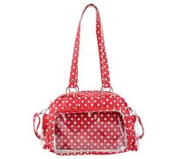 PU Leather Women Kawaii Leisure Itabag Large Capacity Polka Dot Anime Crossbody Bag Adjustable Straps Stylish Dot Design Tote Handbag Daily Commuting Handbag, Stylish Versatile Underarm Bag