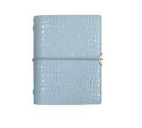 PU Macaroon Crocodile Pattern Loose-Leaf Only Cover Binder Dairy Travelers Leather Notebook Per scrivere e prendere appunti(Color2)