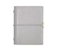PU Macaroon Crocodile Pattern Loose-Leaf Only Cover Binder Dairy Travelers Leather Notebook Per scrivere e prendere appunti(Color4)