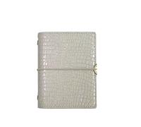 PU Macaroon Crocodile Pattern Loose-Leaf Only Cover Binder Dairy Travelers Leather Notebook Per scrivere e prendere appunti(Color1)