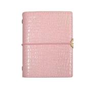 PU Macaroon Crocodile Pattern Loose-Leaf Only Cover Binder Dairy Travelers Leather Notebook Per scrivere e prendere appunti(Color3)