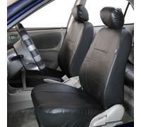 PU Pelle Anteriore Secchio Sedile Cover Coppia Per Auto SUV Van Universale Nero