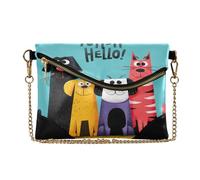 PU Pelle Pochette Borse per le Donne Elegante Portafoglio Della Borsa Della Moneta per il Partito Cani Animali Spregiudicatezza Ciao bolsones para mujeres