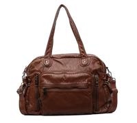 PU PETTURA PETTA BAGGE LARMA BASSO BASSAGGIO PER DONNA DA LAVORO DEI BASSAGGIO (Brown)