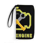 Pu Portamonete Check Engine Light Mechanic Auto Repair 3 Piccolo Portafoglio Morbido Coin Purse Elegante Clutch Piccolo Borsa Per Uomo, Figlia, Madre