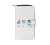 Pu Portamonete Peace Love Ice Hockey Porta Monete Morbido Piccolo Portafoglio Squisito Coin Purse Per Figlia, Migliore Amico, Insegnante