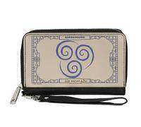 PU Zip Around Wallet Rectangle Avatar the Last Airbender AIRBENDING AIR NOMADS I