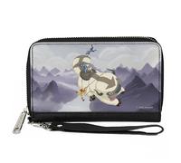 PU Zip Around Wallet Rectangle Avatar the Last Airbender Appa Carrying 4-Charact