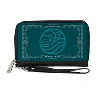 PU Zip Around Wallet Rectangle Avatar the Last Airbender WATERBENDING WATER TRIB