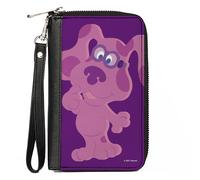 PU Zip Around Wallet Rectangle Blue's Clues Magenta Full Body Smiling Pose Pinks