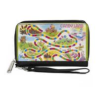 PU Zip Around Wallet Rectangle CANDY LAND Game Board Layout