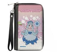 PU Zip Around Wallet Rectangle CANDY LAND Queen Frostine Ice Cream Sea Pose Pink