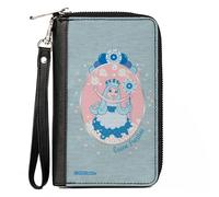 PU Zip Around Wallet Rectangle Candy Land QUEEN FROSTINE Standing Pose and Float