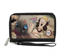 PU Zip Around Wallet Rectangle DEMON SLAYER Three Character Scene and Title Logo