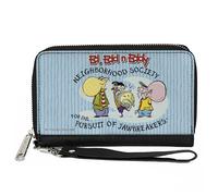 PU Zip Around Wallet Rectangle ED EDD N EDDY JAWBREAKERS Pose and Title Logo Blu