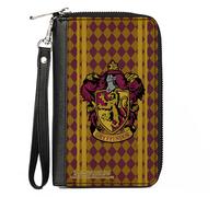 PU Zip Around Wallet Rectangle GRYFFINDOR Crest Stripes/Diamonds Red/Golds