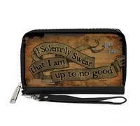 PU Zip Around Wallet Rectangle Harry Potter I SOLEMNLY SWEAR THAT I AM UP TO NO