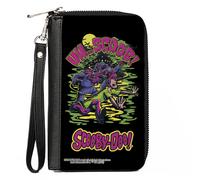 PU Zip Around Wallet Rectangle Scooby-Doo Monsters Chasing Shaggy UH SCOOB Pose