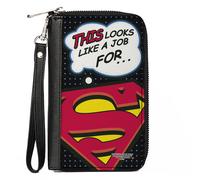 PU Zip Around Wallet Rectangle Superman Shield THIS LOOKS LIKE A JOB FOR...Super