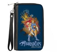 PU Zip Around Wallet Rectangle THUNDERCATS Classic Series Lion-O Pose and Logos