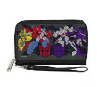 PU Zip Around Wallet Rectangle Transformers Autobots Versus Decepticons Action P