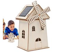 PUALLE CASA ALIMENTAZIONE SOLAR - Progetto Di Assemblaggio Giocattolo Solare Incompiuto | Kit Di Mulino A In Legno Fai -da -te Per Bambini E Adulti, Decorazioni Da Tavola Creativa, Mestieri Educ