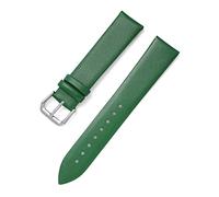 Puasny Cinturino di ricambio in pelle per orologio con fibbia ad ardiglione e strumento - Kit di installazione per cinturini da 8 mm a 22 mm,Verde,22 millimetri